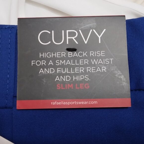 NWT Rafaella | Women's Curvy Fit Slim Leg Crop Ankle Pant Blue | Size 8 - Picture 8 of 11